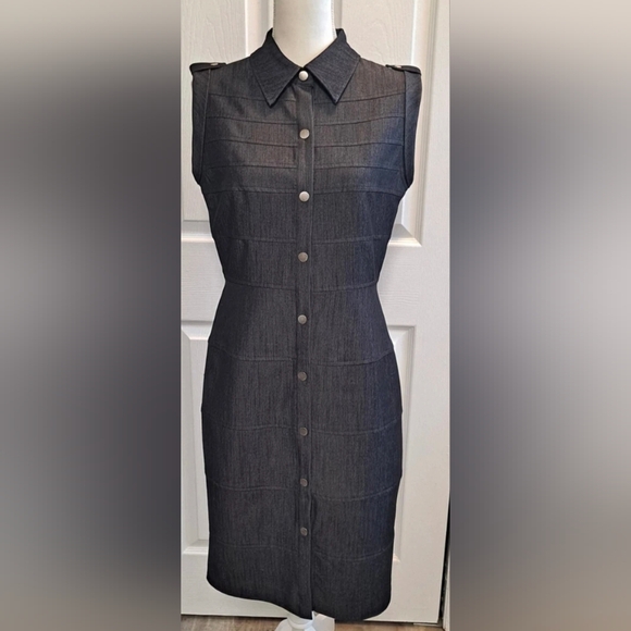 Grey Dress With Boots On The Front - Picture 2 of 5